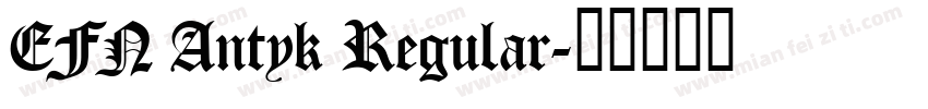 EFN Antyk Regular字体转换